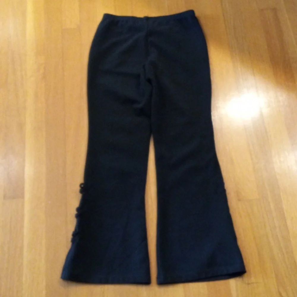 Y2K Girls Black Flared Pants Medium
